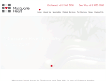 Tablet Screenshot of macquarieheart.com.au